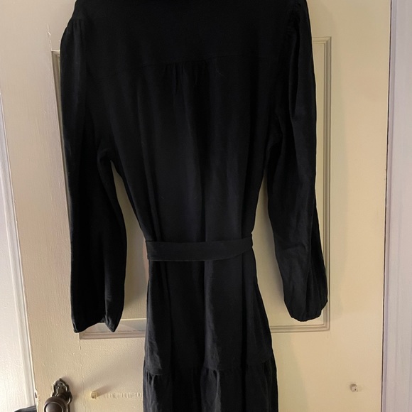 Loft flounce pocket shirt dress, black NWT size XL - Picture 4 of 4